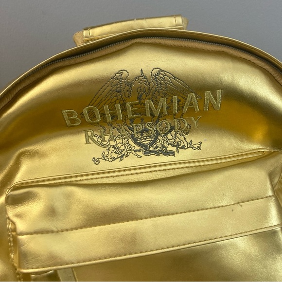 Bohemian Rhapsody Official Queen Movie Promotional Backpack Metallic Gold - Picture 4 of 14